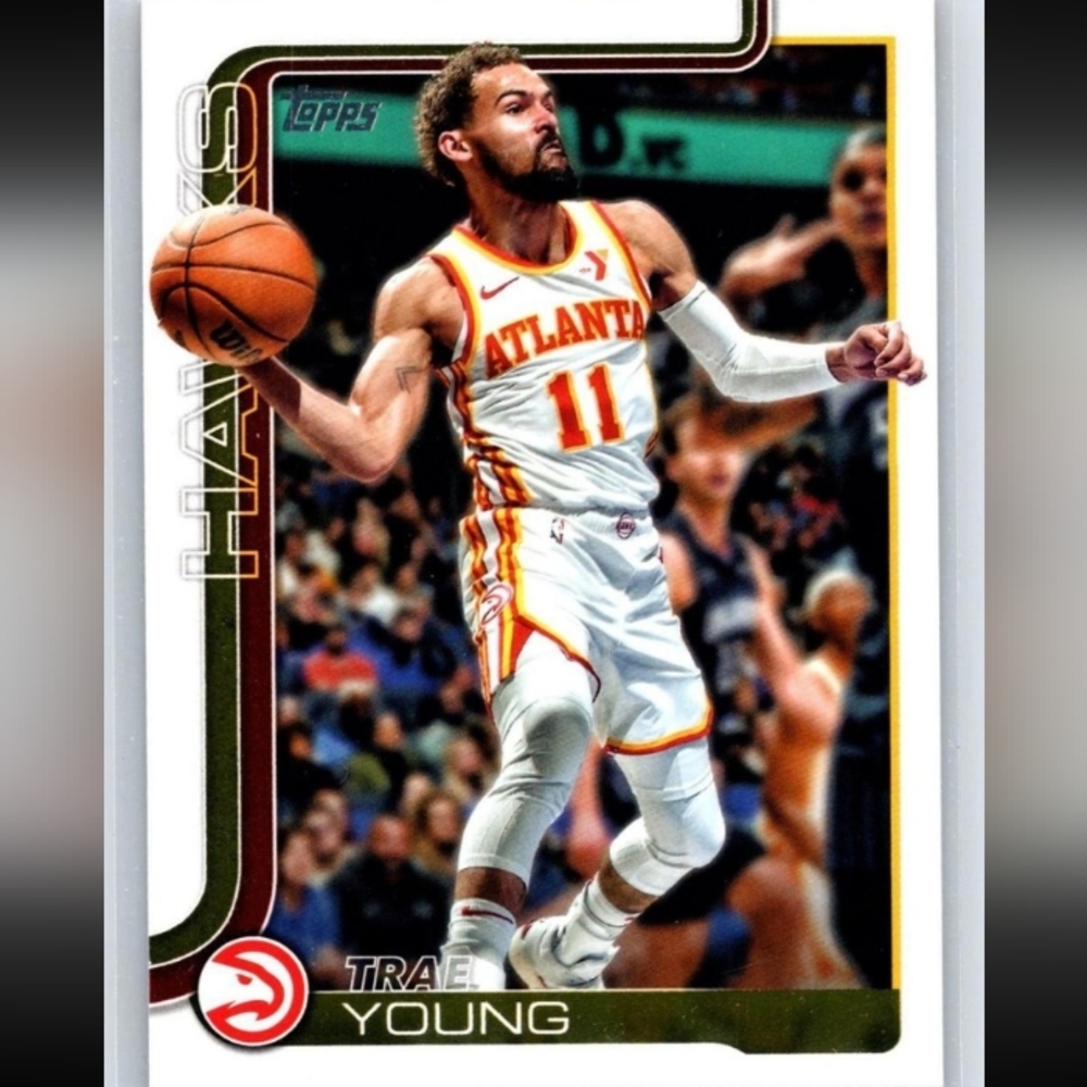 NEW!💯 🧊TRAE YOUNG HAWKS LEGEND ULTRA GLOSSY 8.5x11 REPRINT FULL PAGE POSTER!🤩